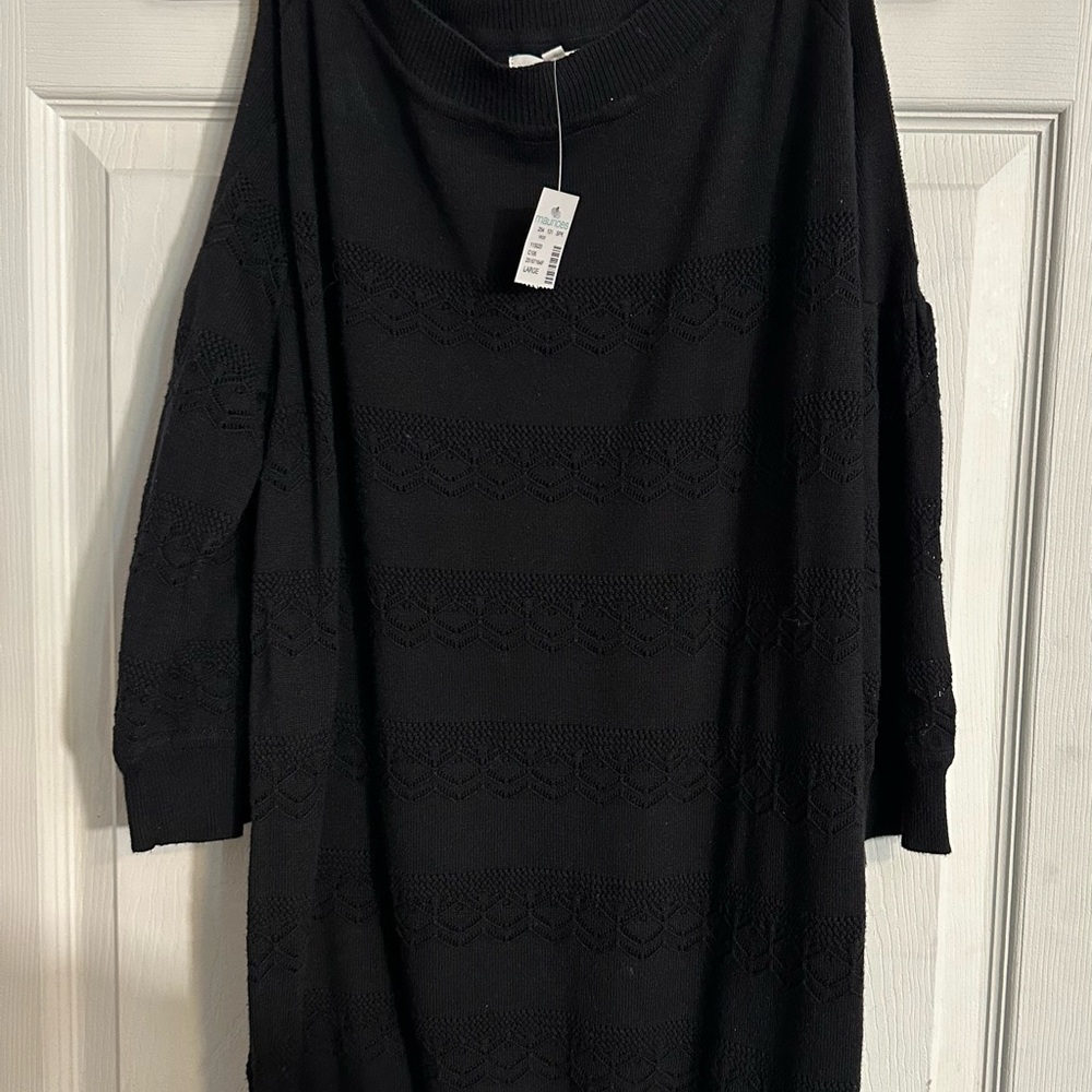 Maurices Black Textured Knit Dress